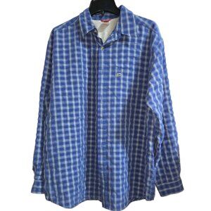 The North Face -  Mens L -  Long Sleeve - Button Up Shirt - Blue Plaid